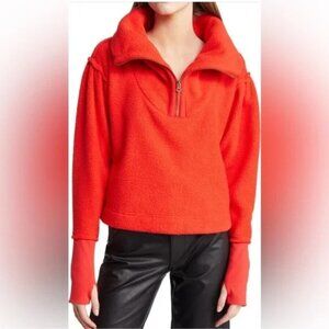 NWT Free People We The Free | Poppy Quarter Zip Pullover | Large